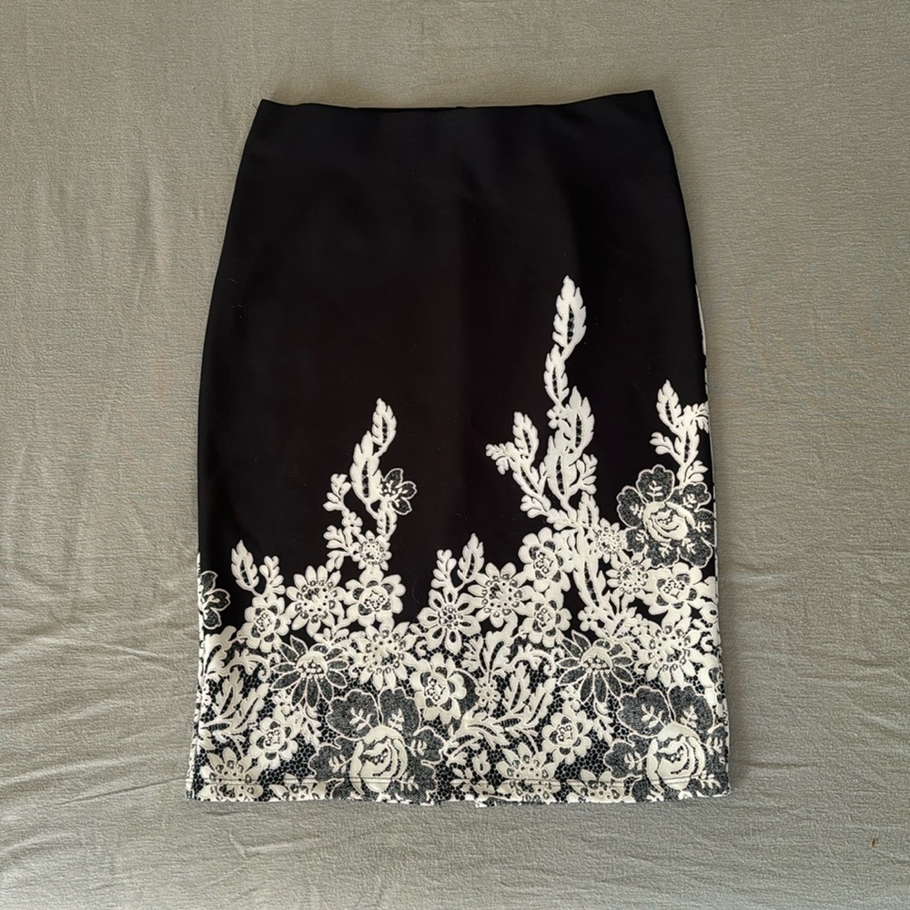 Roz&ali lace floral body-con skirt